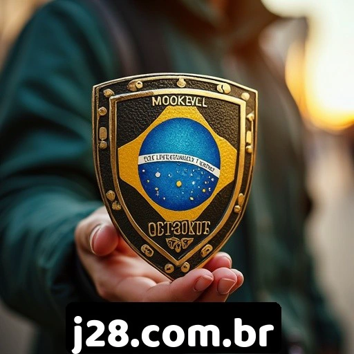 Celular com o app de apostas da J28 aberto na tela inicial